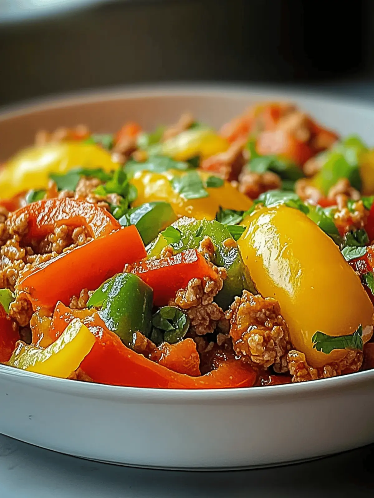 Ground Turkey and Peppers Stir-Fry