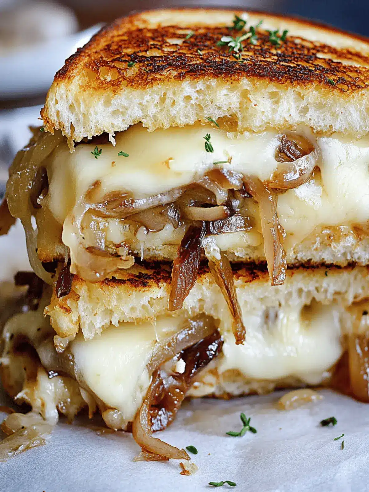 French Onion Grilled Cheese Sandwich