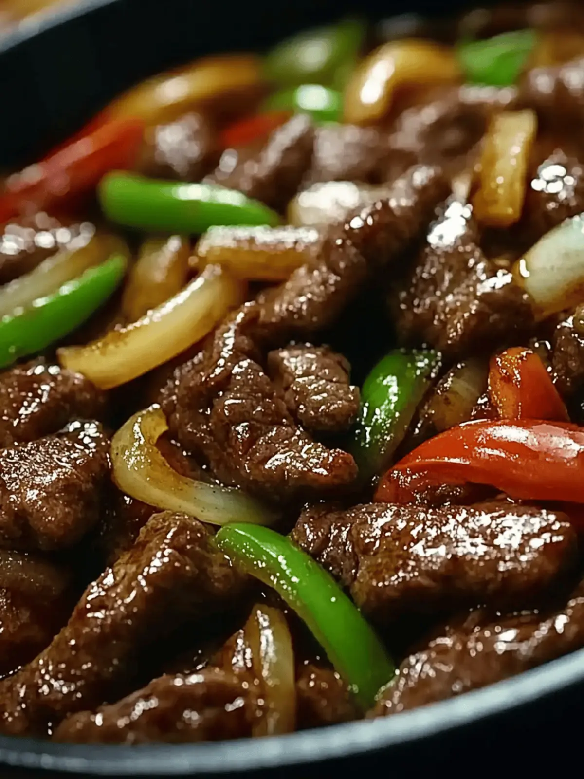 Sizzling Chinese Pepper Steak with Onions