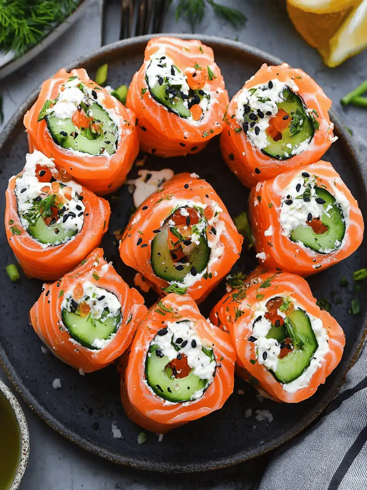 Easy Smoked Salmon Roll Ups
