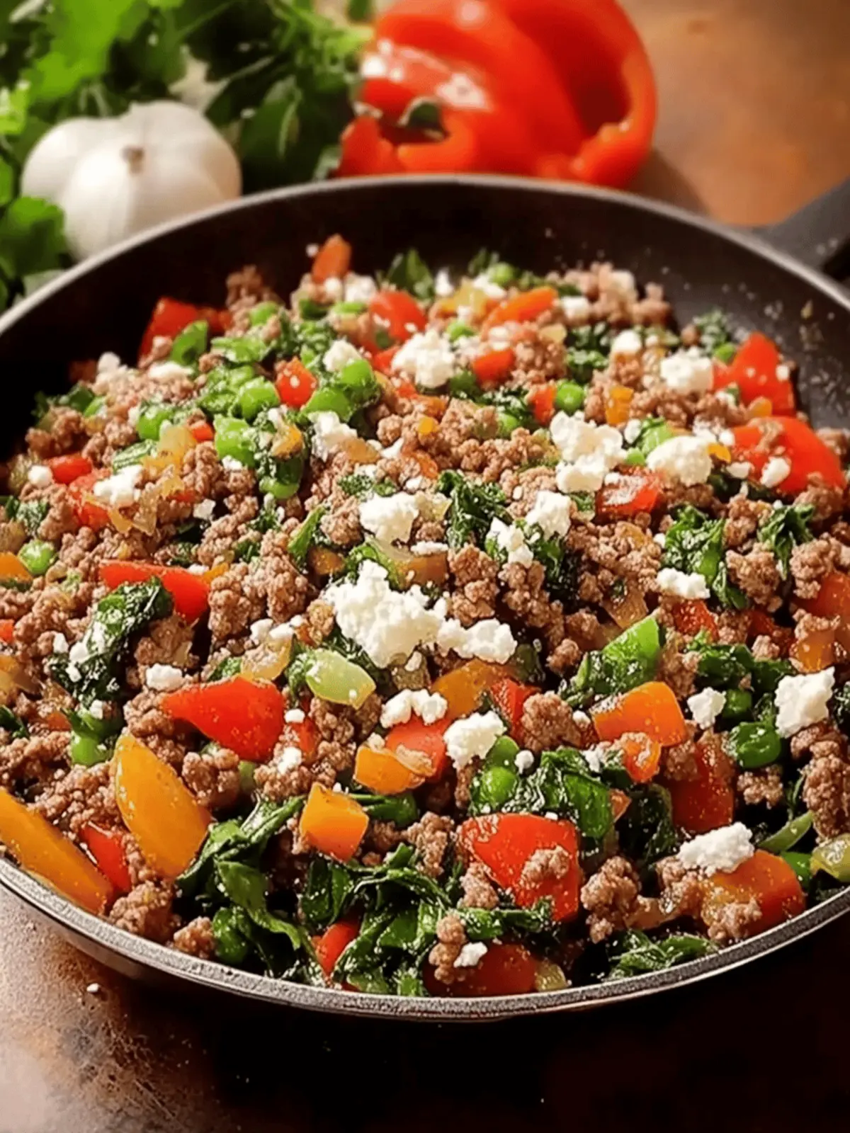 Mediterranean Ground Beef Stir Fry