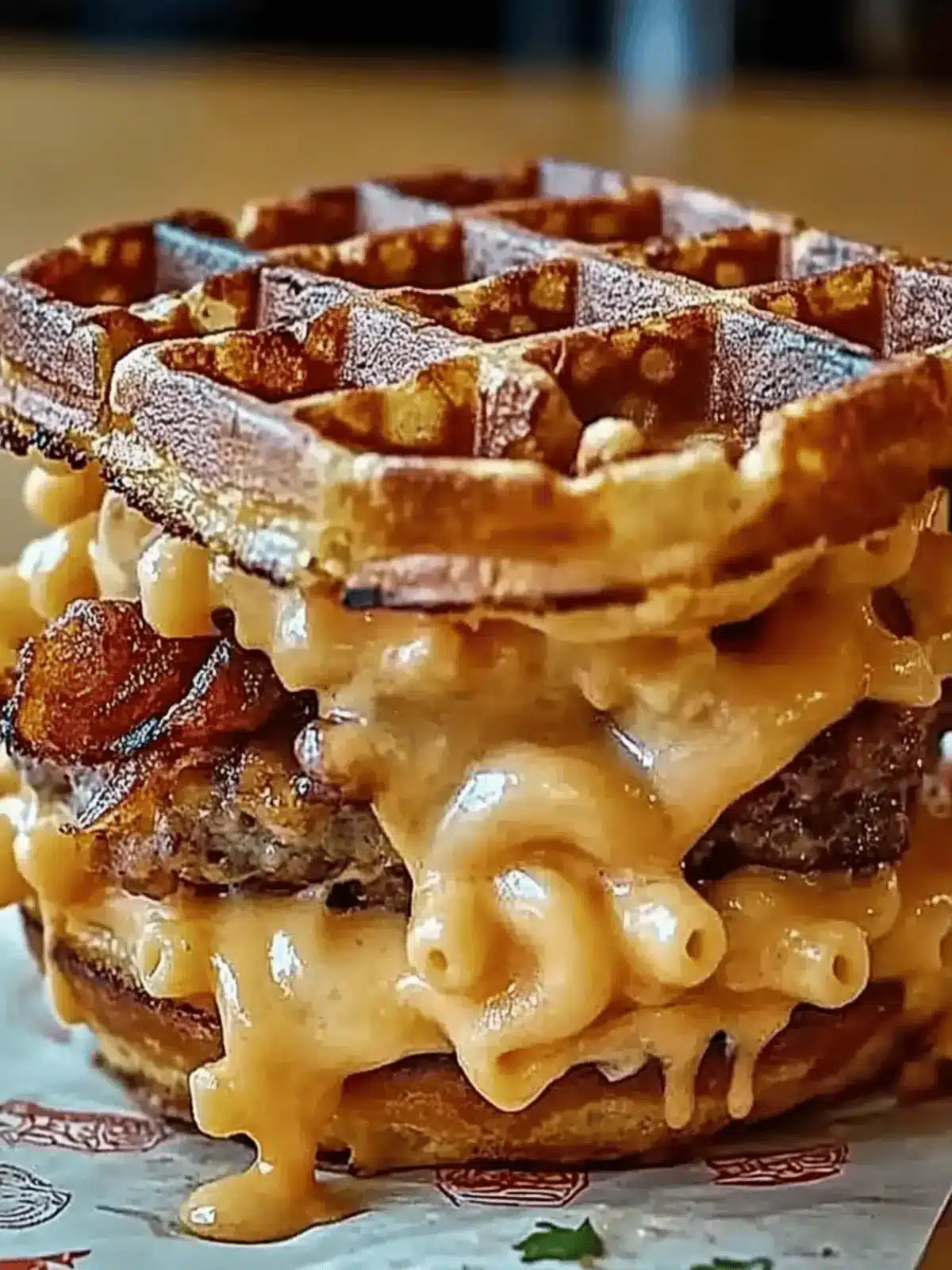 Macaroni & Cheese Waffle Burger: The Ultimate Amazing Recipe