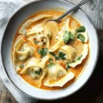 Thai Coconut Curry Dumpling Soup