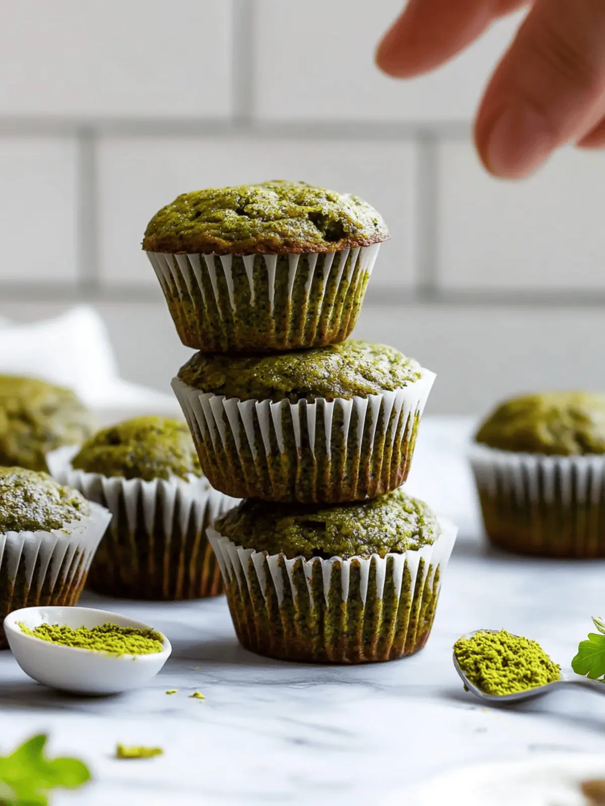 Zucchini Matcha Muffins