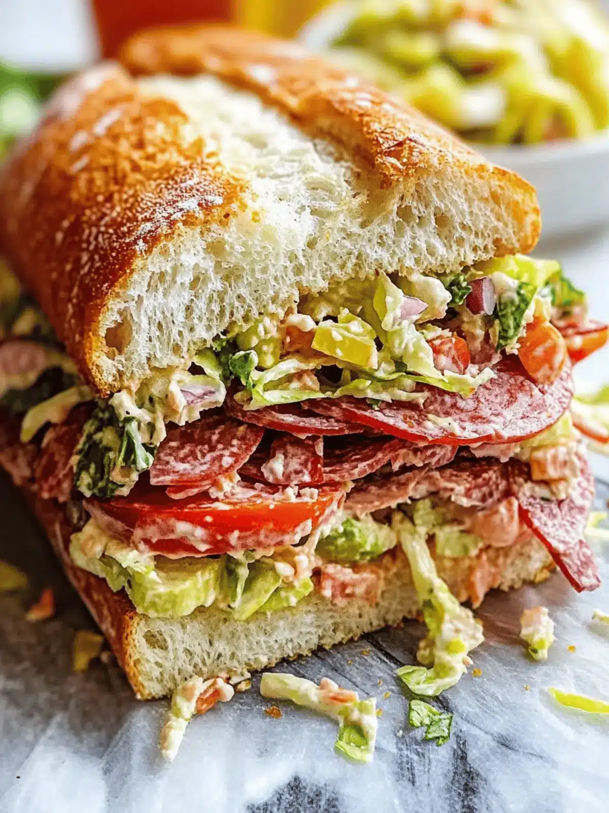Italian Grinder Salad Sandwich (TikTok Viral Recipe)