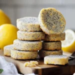 Lemon Poppy Seed Shortbread Cookies