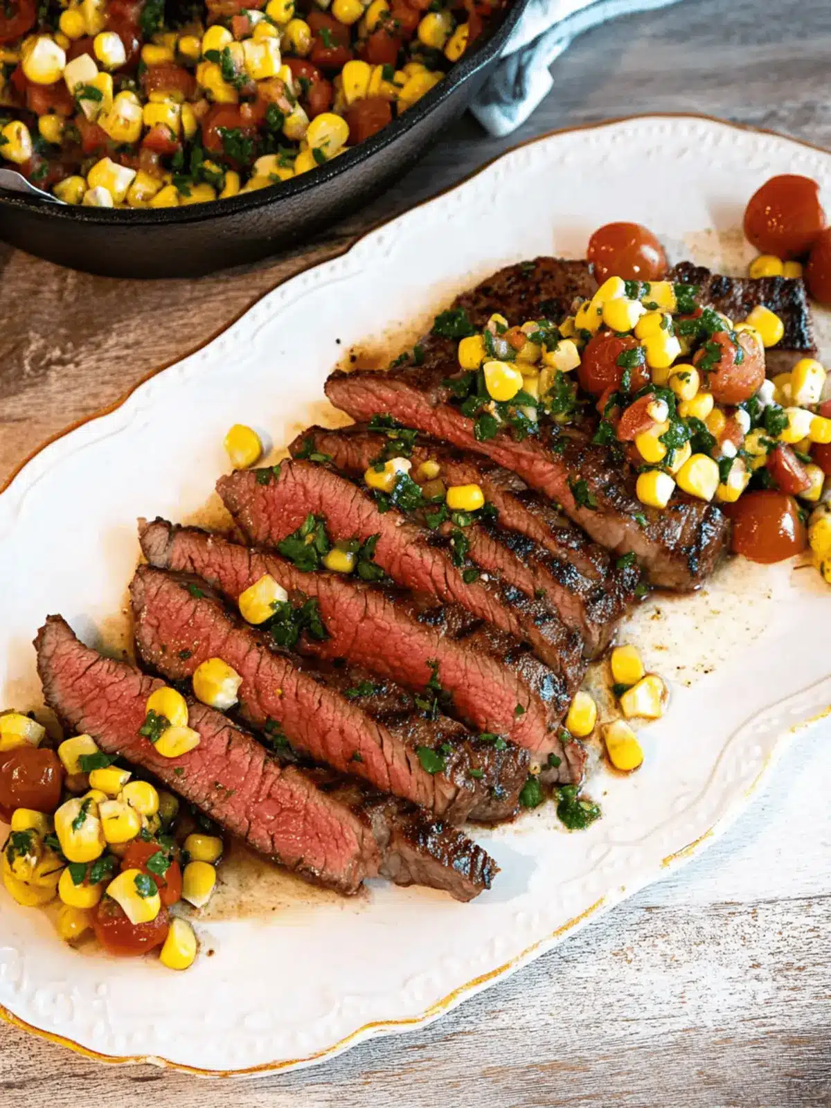 Summer Steak with Corn and Tomatoes