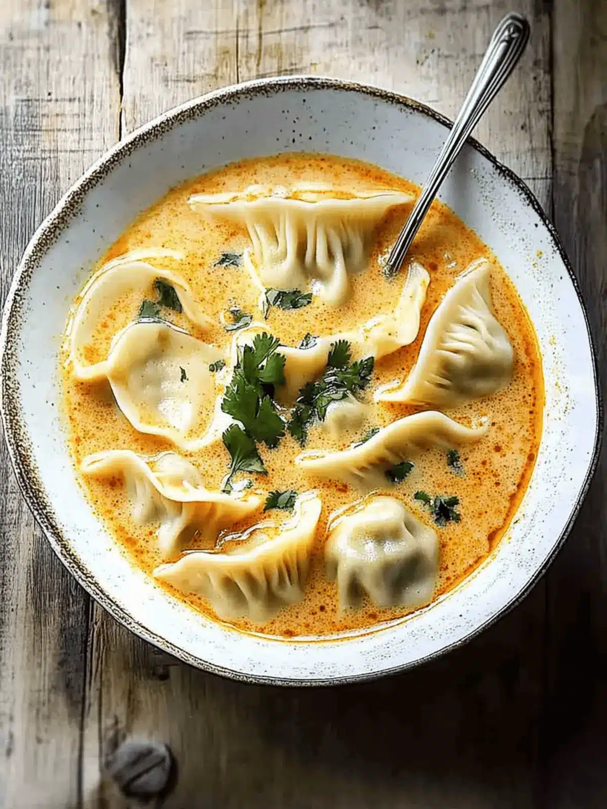Thai Coconut Curry Dumpling Soup