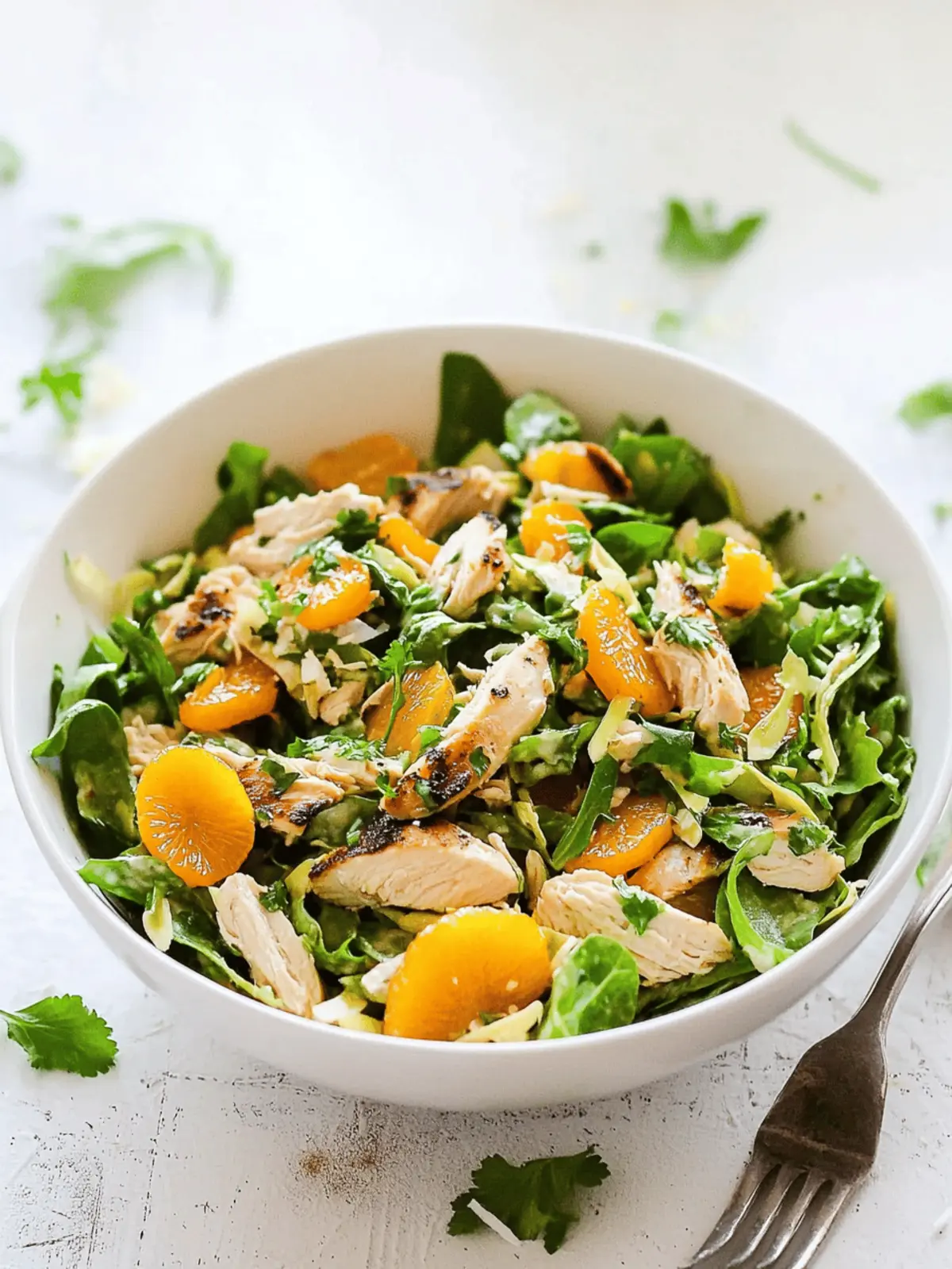 Paleo & Whole30 Mandarin Chicken Salad with Coconut Chips