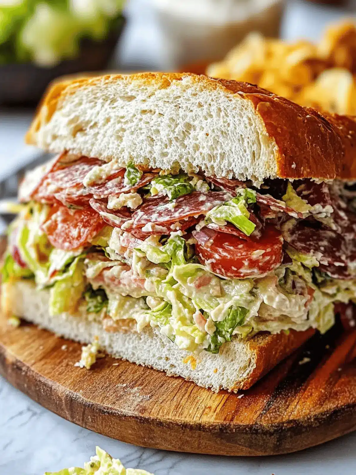 Italian Grinder Salad Sandwich (TikTok Viral Recipe)