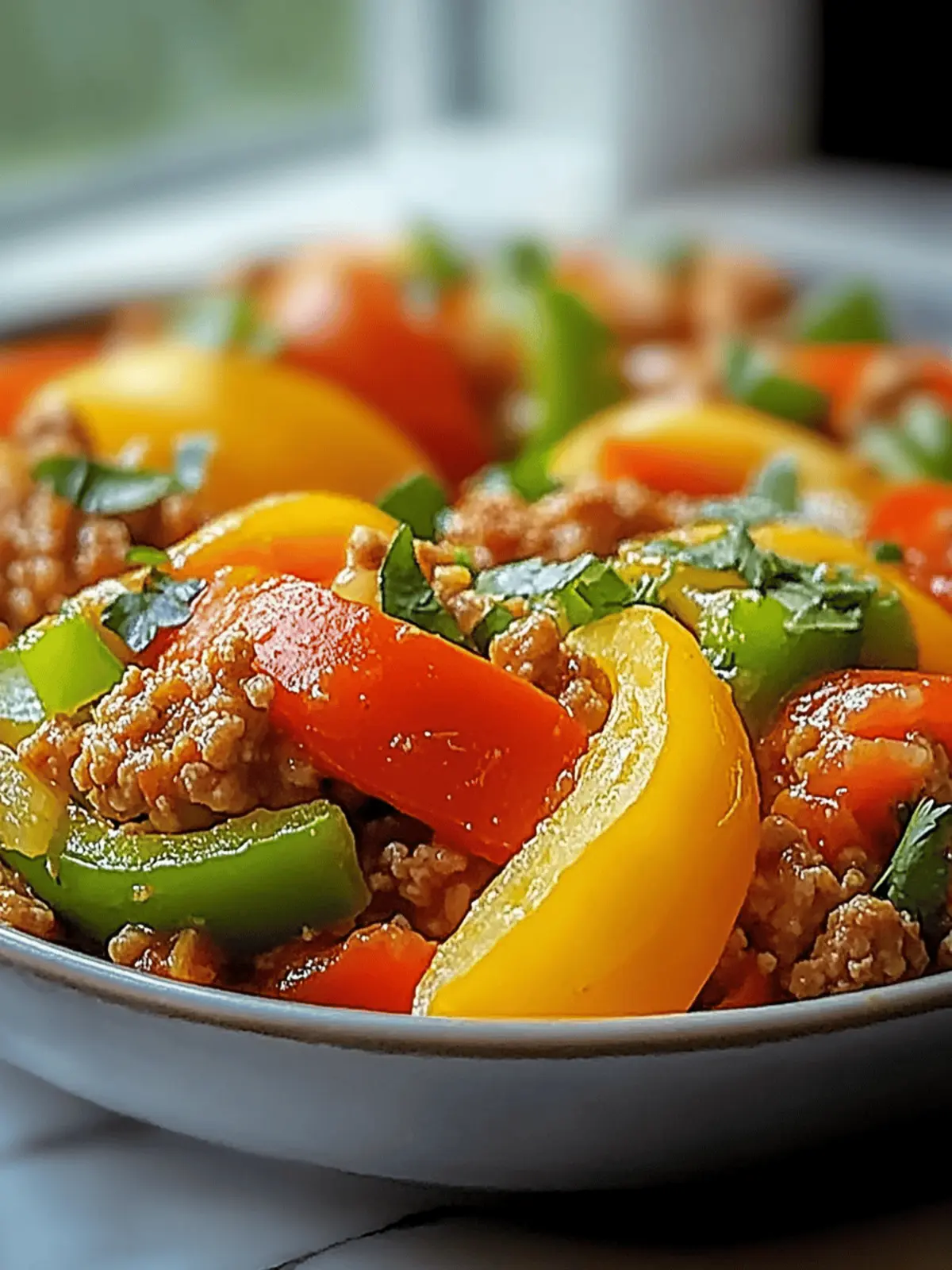 Ground Turkey and Peppers Stir-Fry