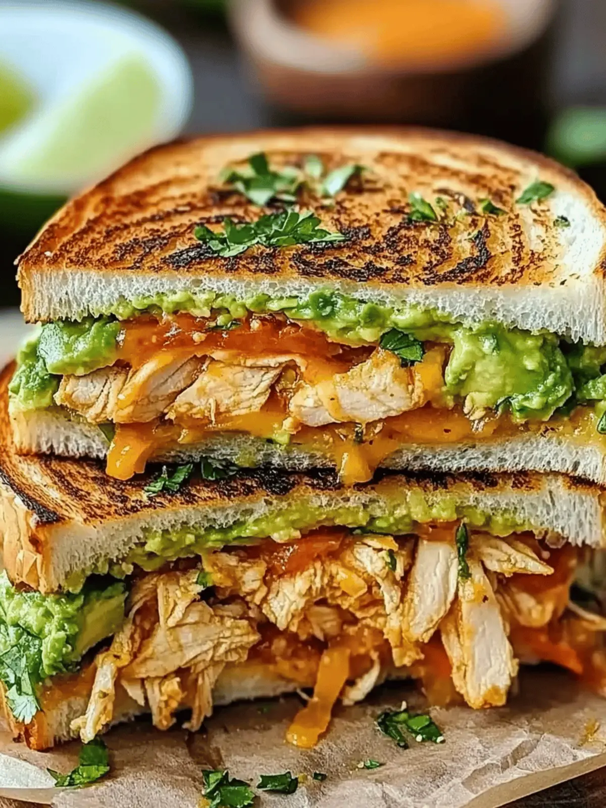 Chicken Avocado Melt Sandwich