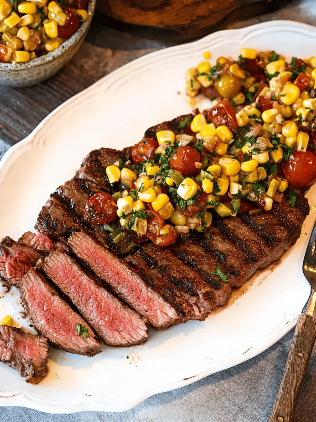Summer Steak with Corn and Tomatoes