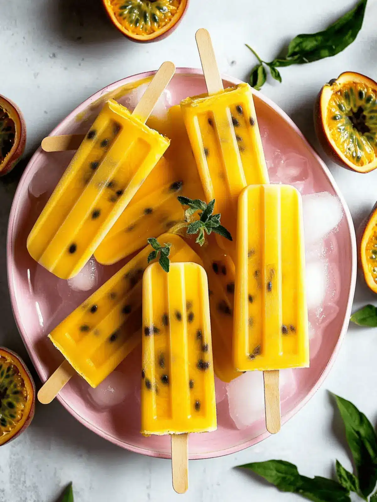 Mango Passion Fruit Popsicles