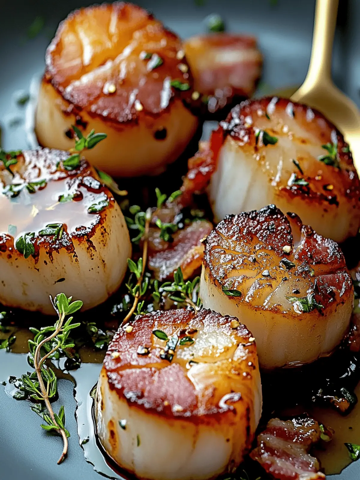 Bacon-Wrapped Maple Glazed Scallops