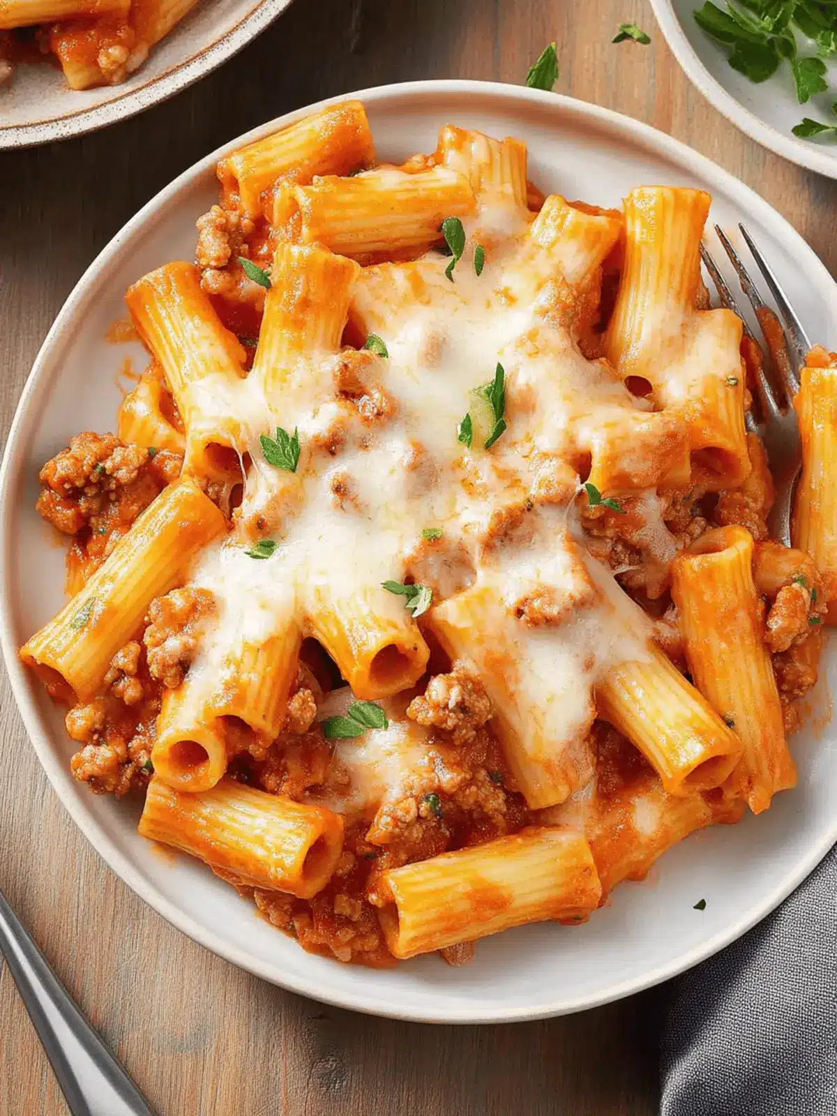 Ground Turkey Baked Rigatoni
