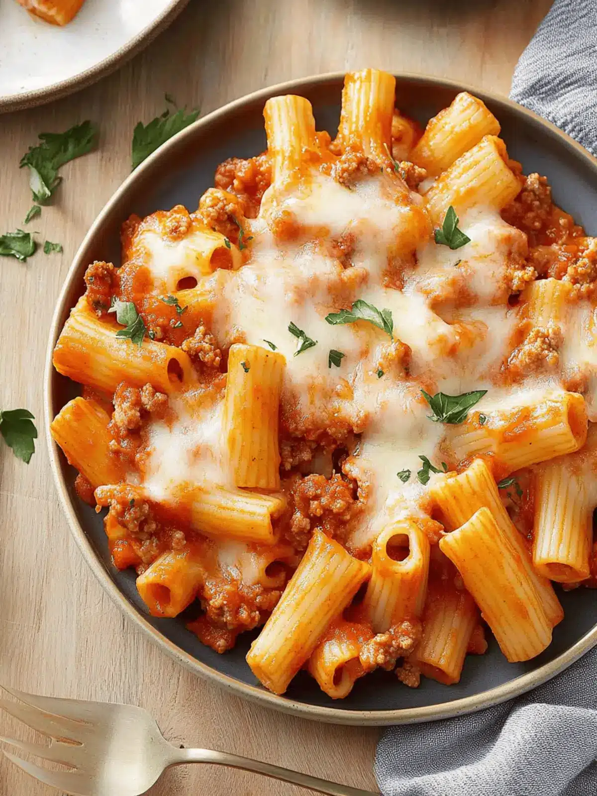 Ground Turkey Baked Rigatoni