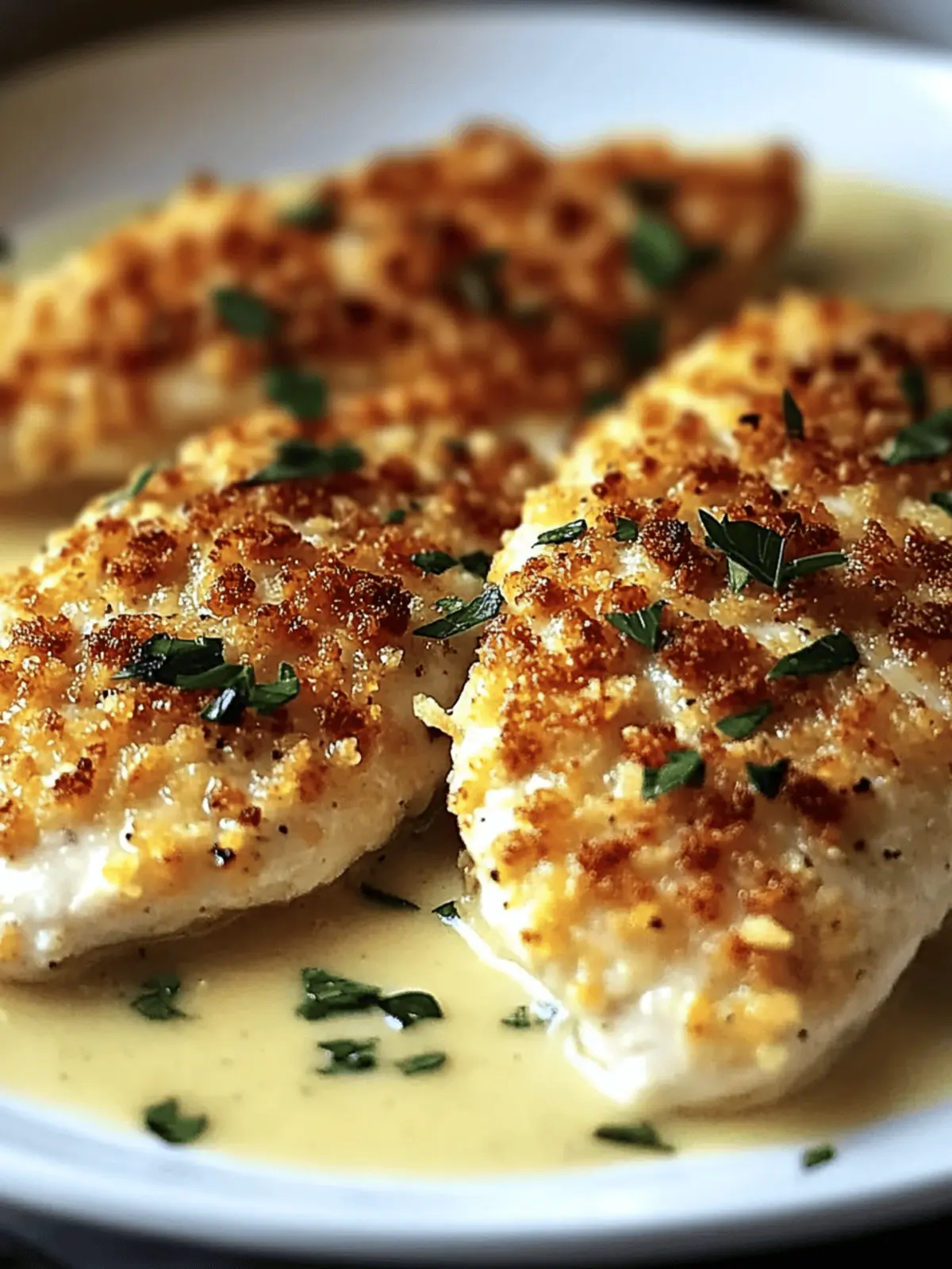 Indulgent Lemon Pecorino Crusted Chicken with Creamy Lemon Sauce