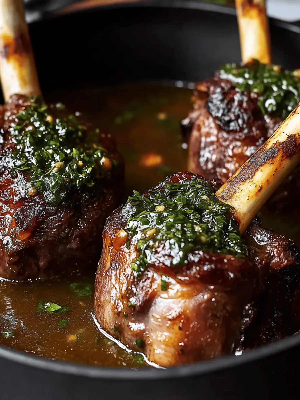 Indulgent Slow-Cooked Lamb Shanks with Herby Gravy Bliss