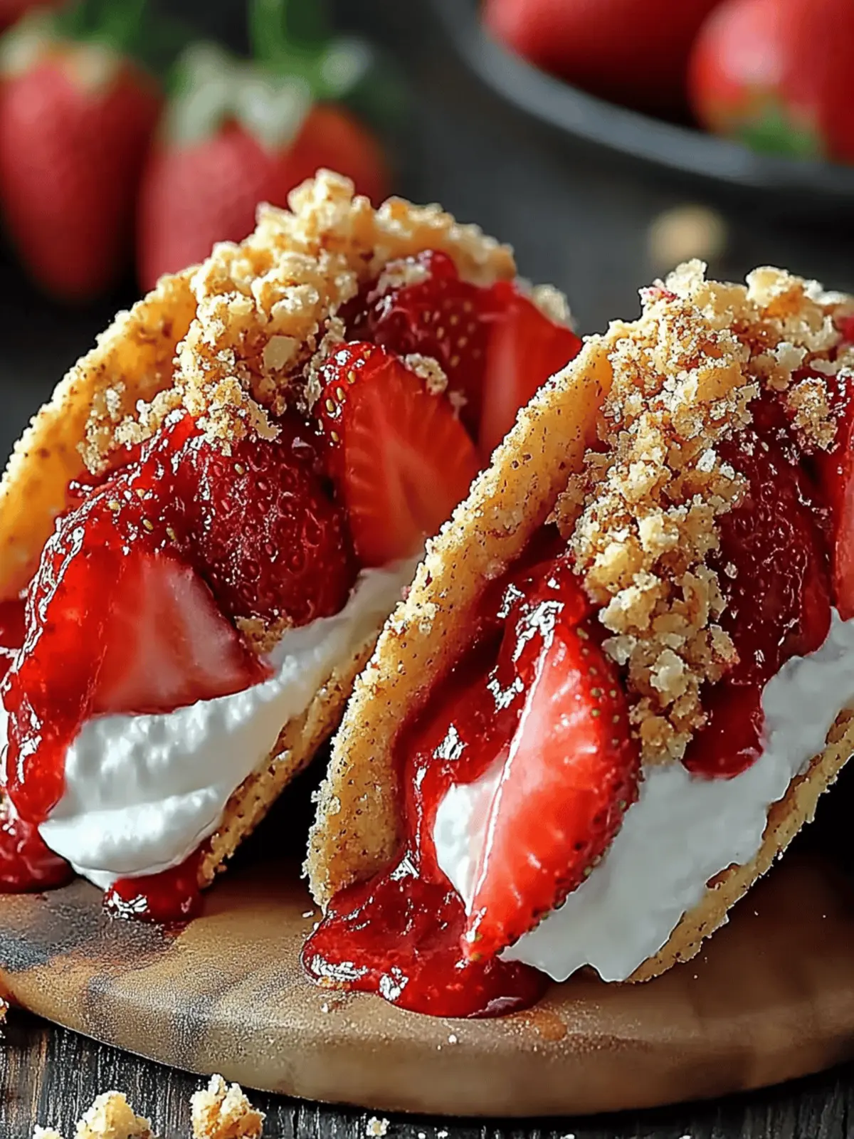 Strawberry Crunch Cheesecake Tacos