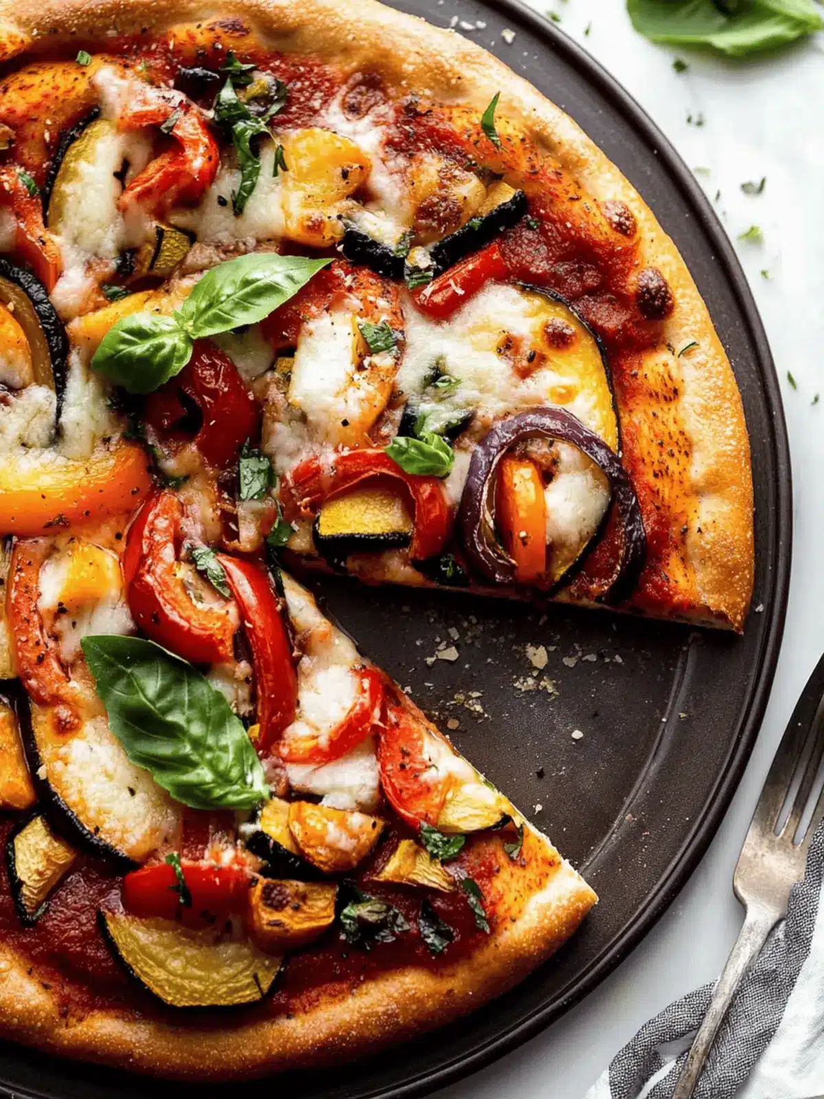 Roasted Vegetable Whole Wheat Pizza