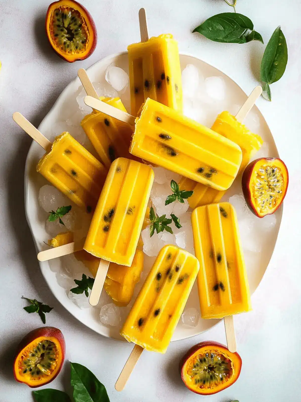 Mango Passion Fruit Popsicles