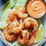 Crunchy Coconut-Sesame Shrimp with Spicy Lime Mayo Delight