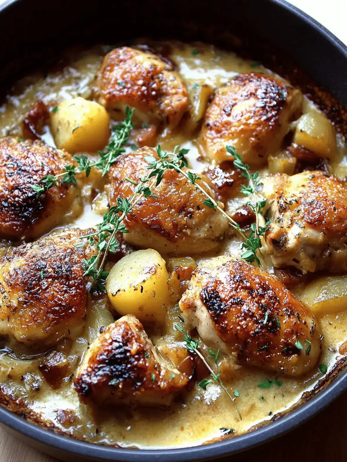Creamy French Style Chicken Casserole a la Normande
