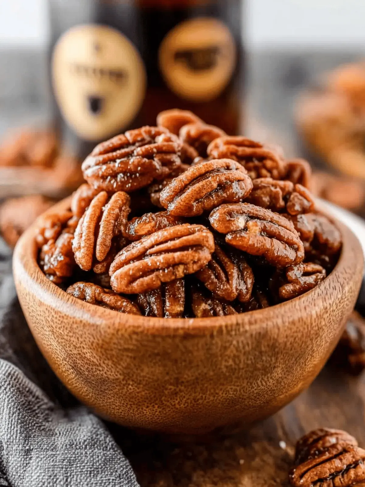 Crockpot Maple Bourbon Candied Pecans