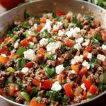 Mediterranean Ground Beef Stir Fry