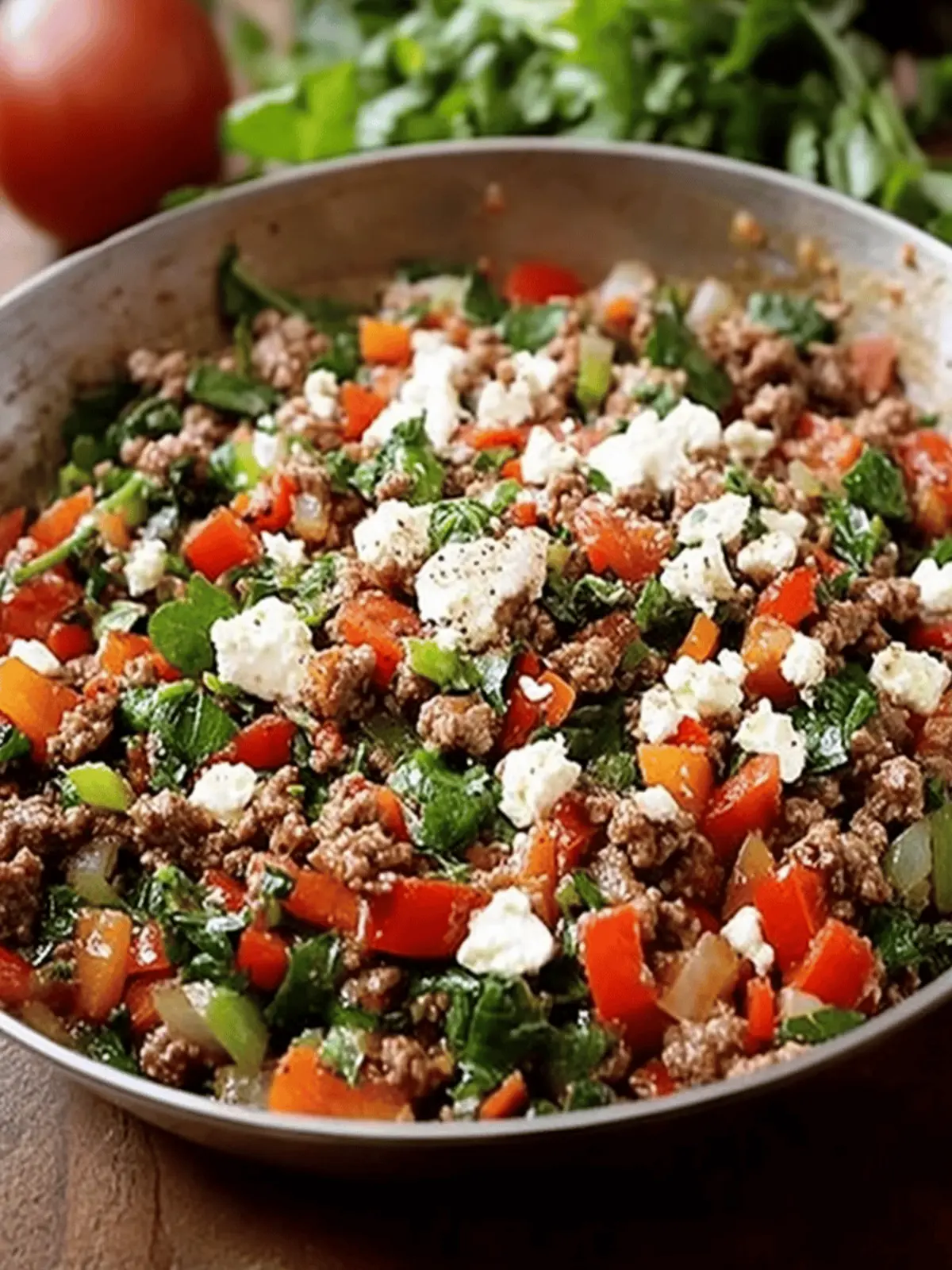 Mediterranean Ground Beef Stir Fry