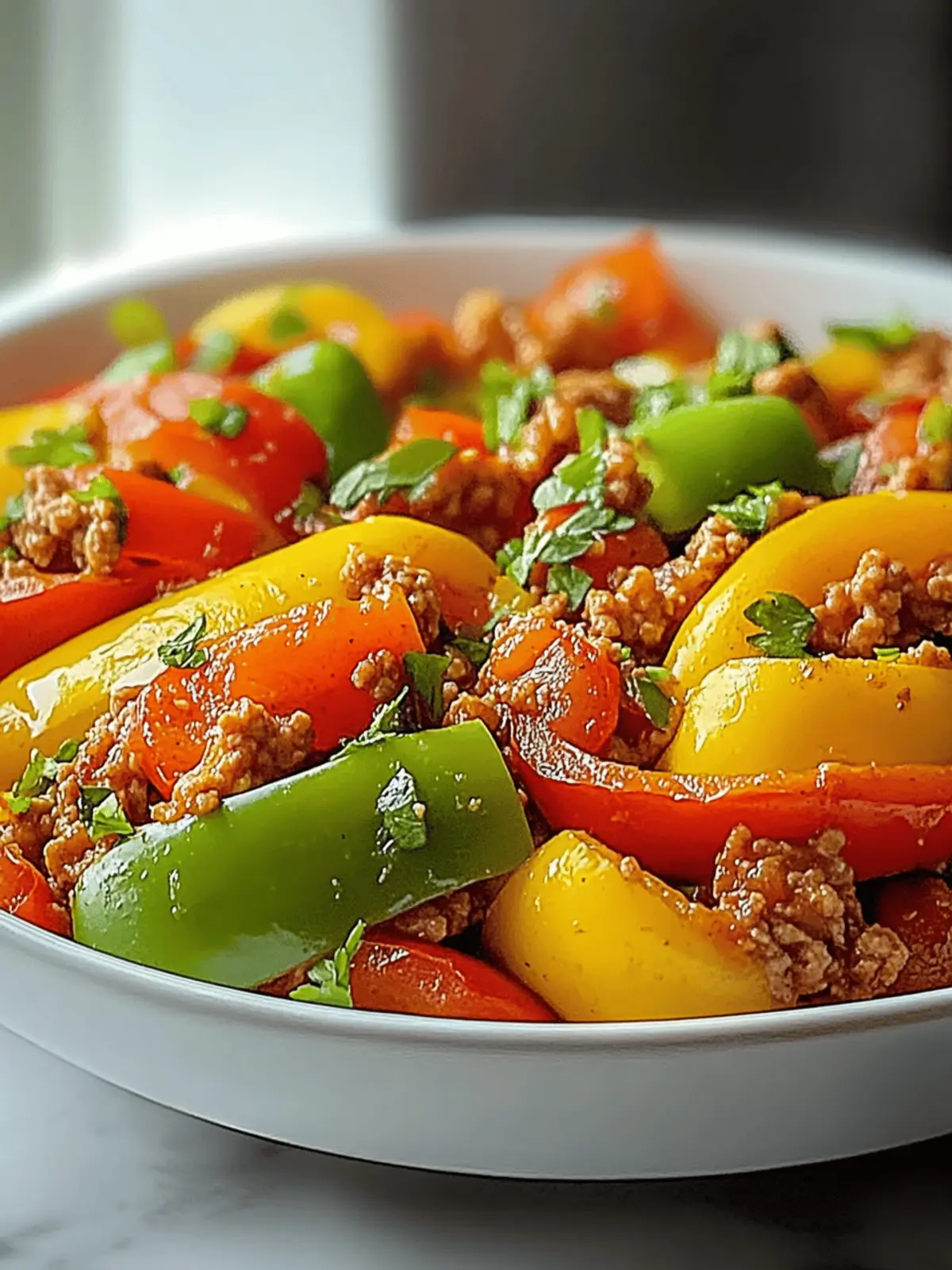 Ground Turkey and Peppers Stir-Fry