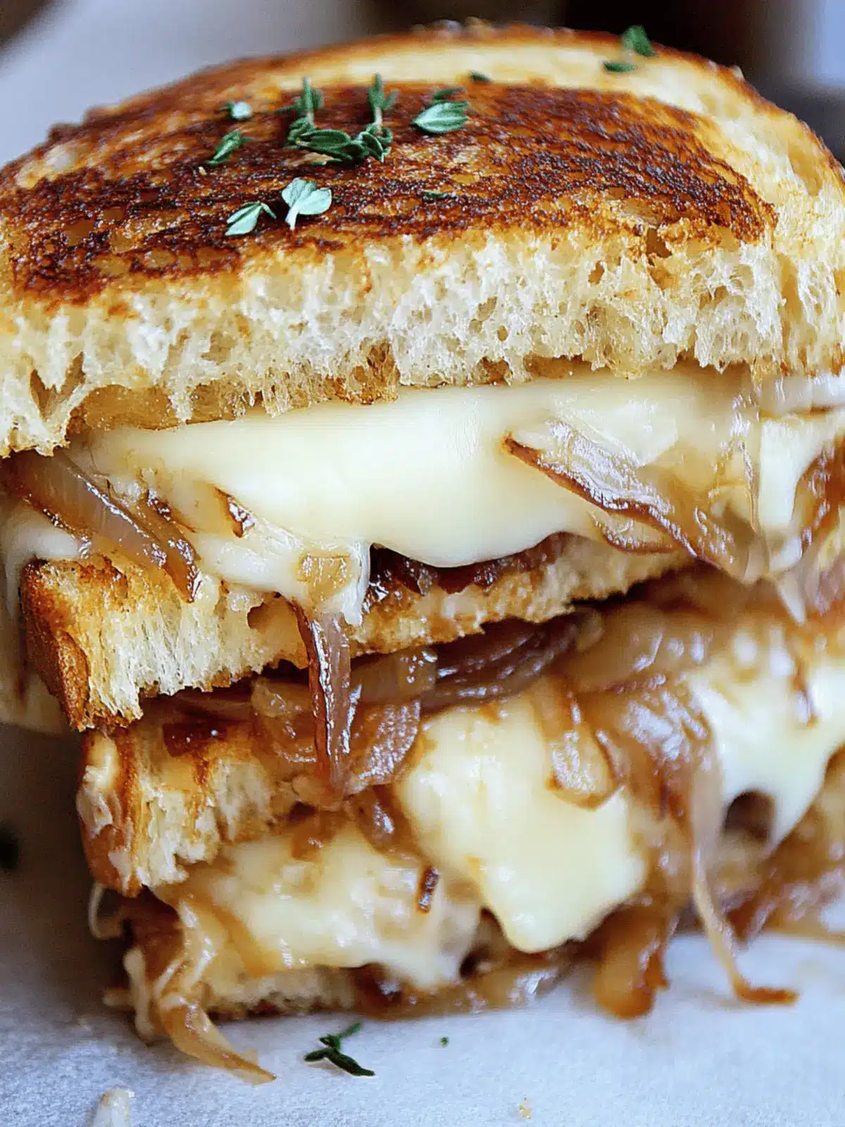 French Onion Grilled Cheese Sandwich