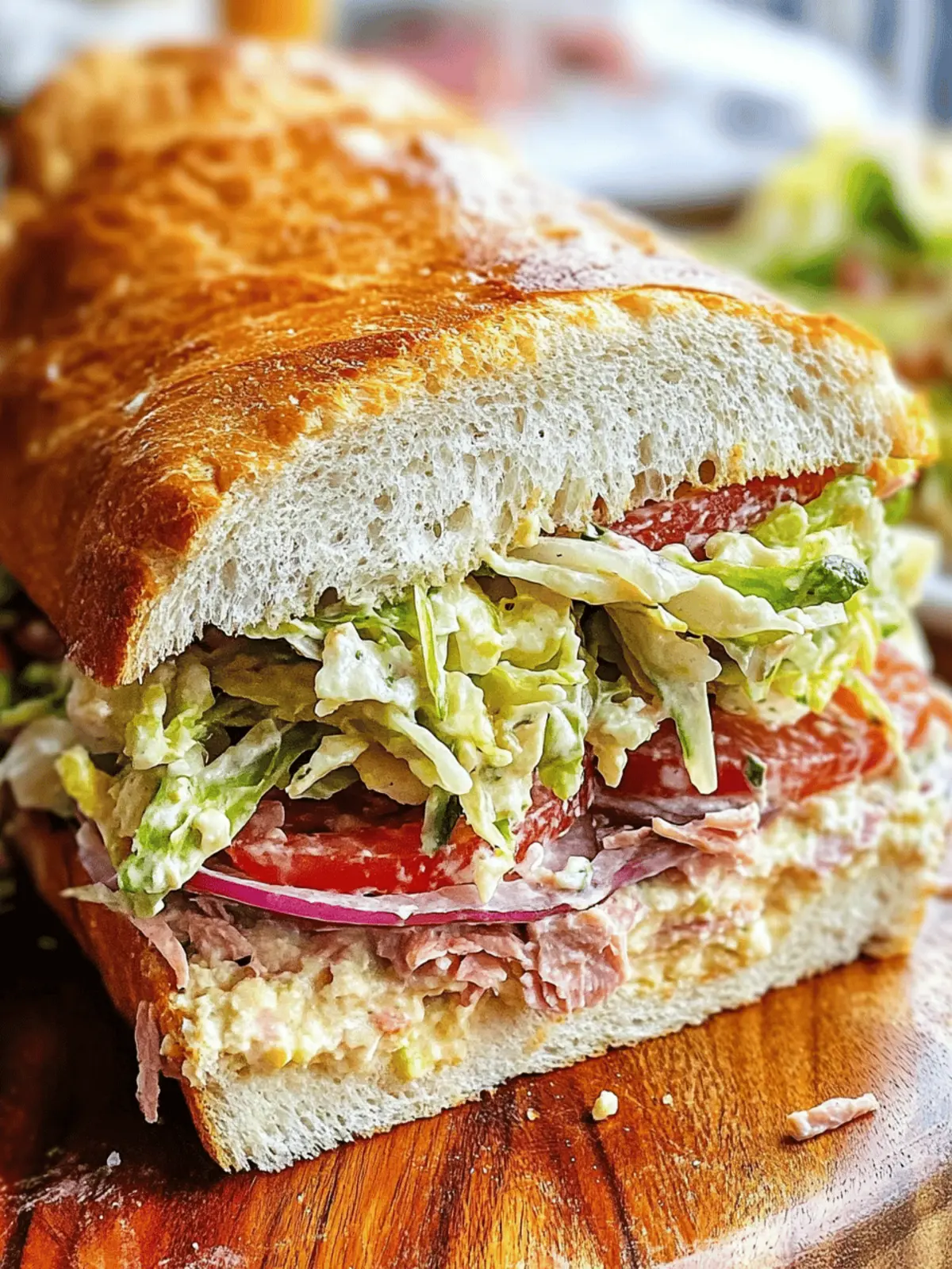 Italian Grinder Salad Sandwich (TikTok Viral Recipe)