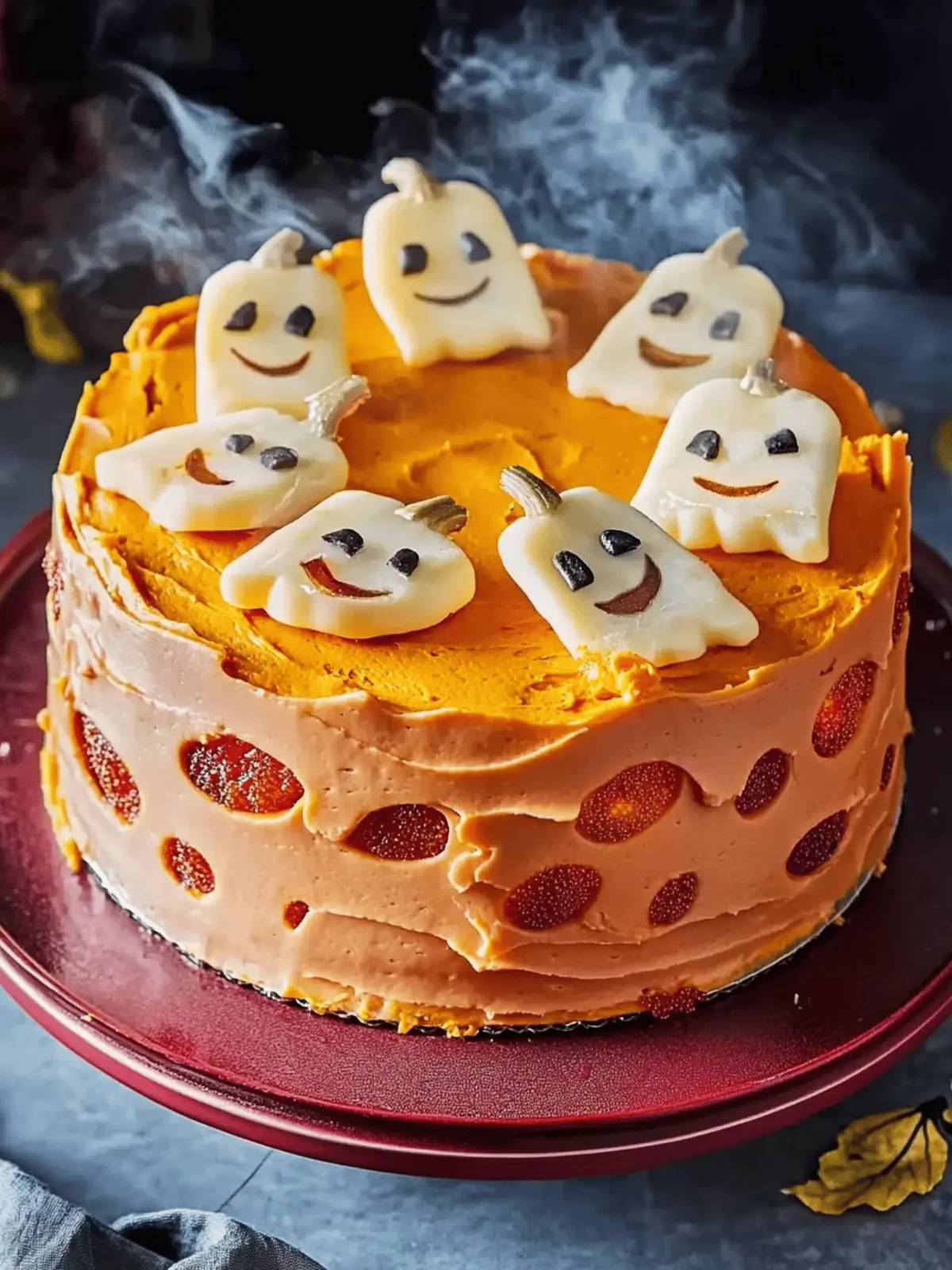 Spiced pumpkin Halloween cake