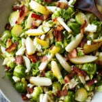 Pear Bacon and Brussels Sprout Salad