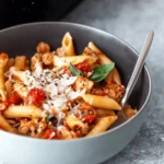 Caprese Penne Pasta with Chicken Sausage