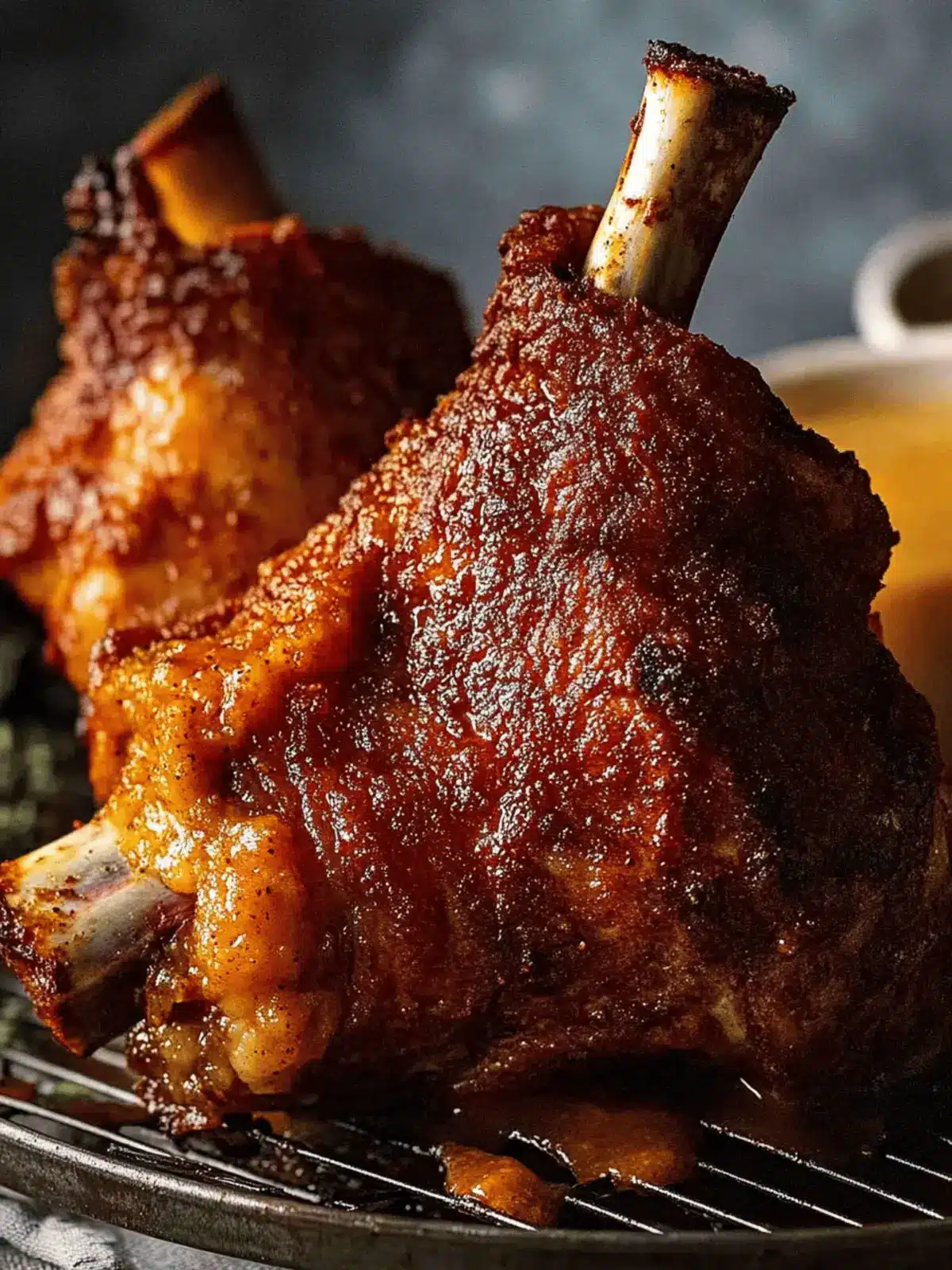 Crispy German Pork Knuckle (Schweinshaxe) with Beer Gravy