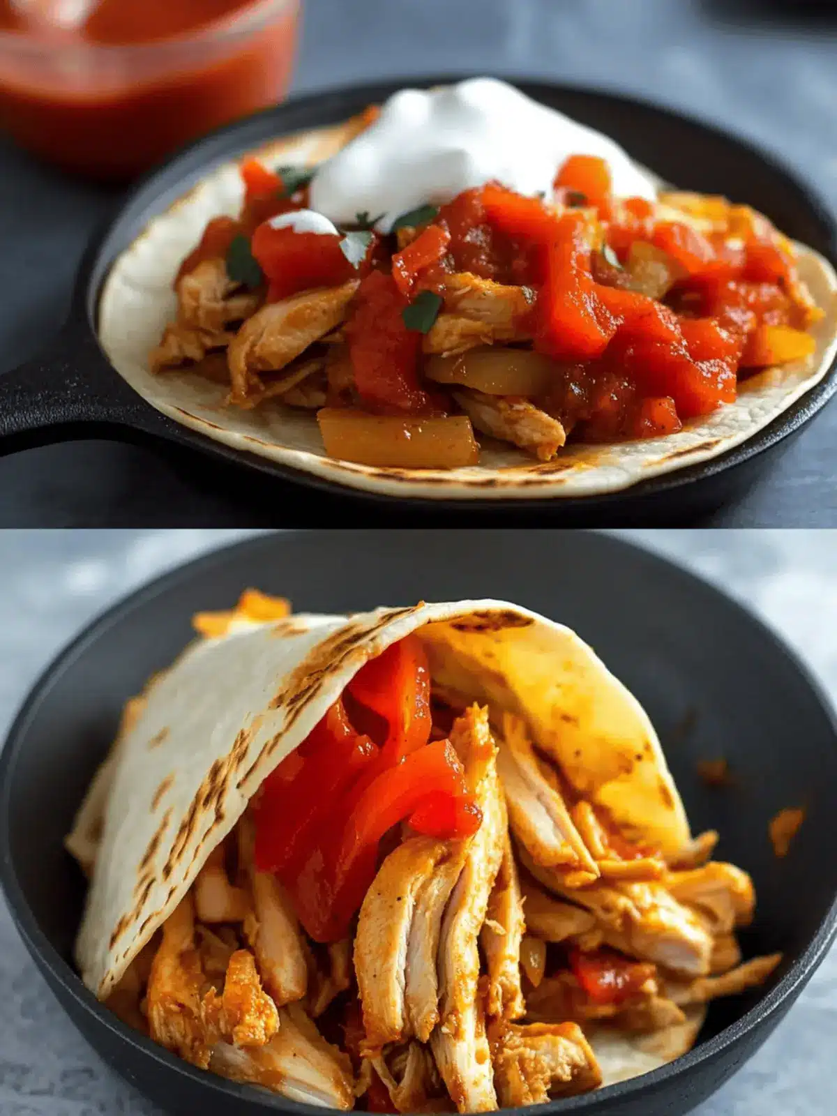 Skillet Chicken Fajitas with Rotisserie Chicken