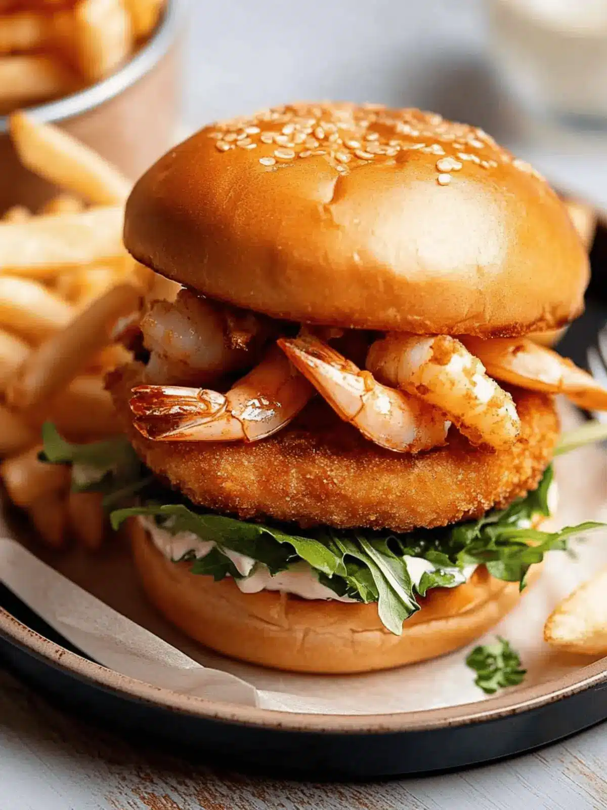 Crispy Prawn Burgers