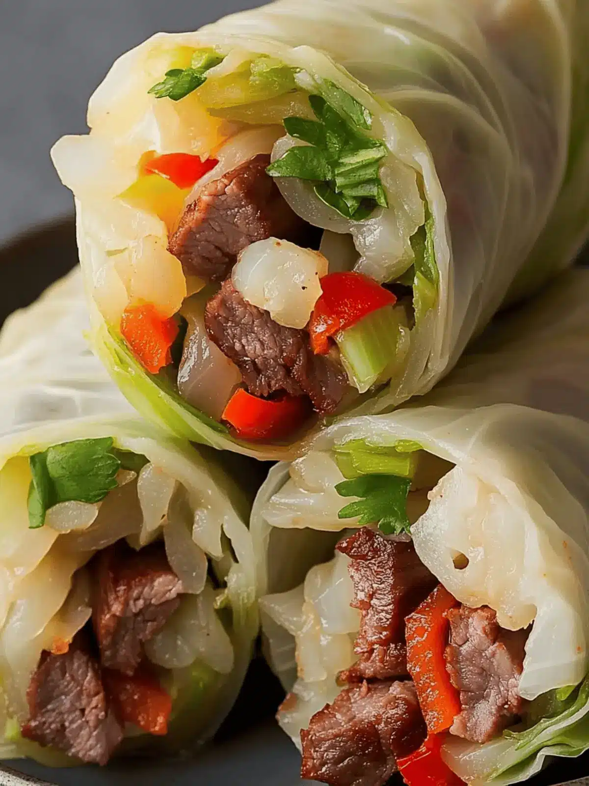 Philly Cheesesteak Cabbage Wraps