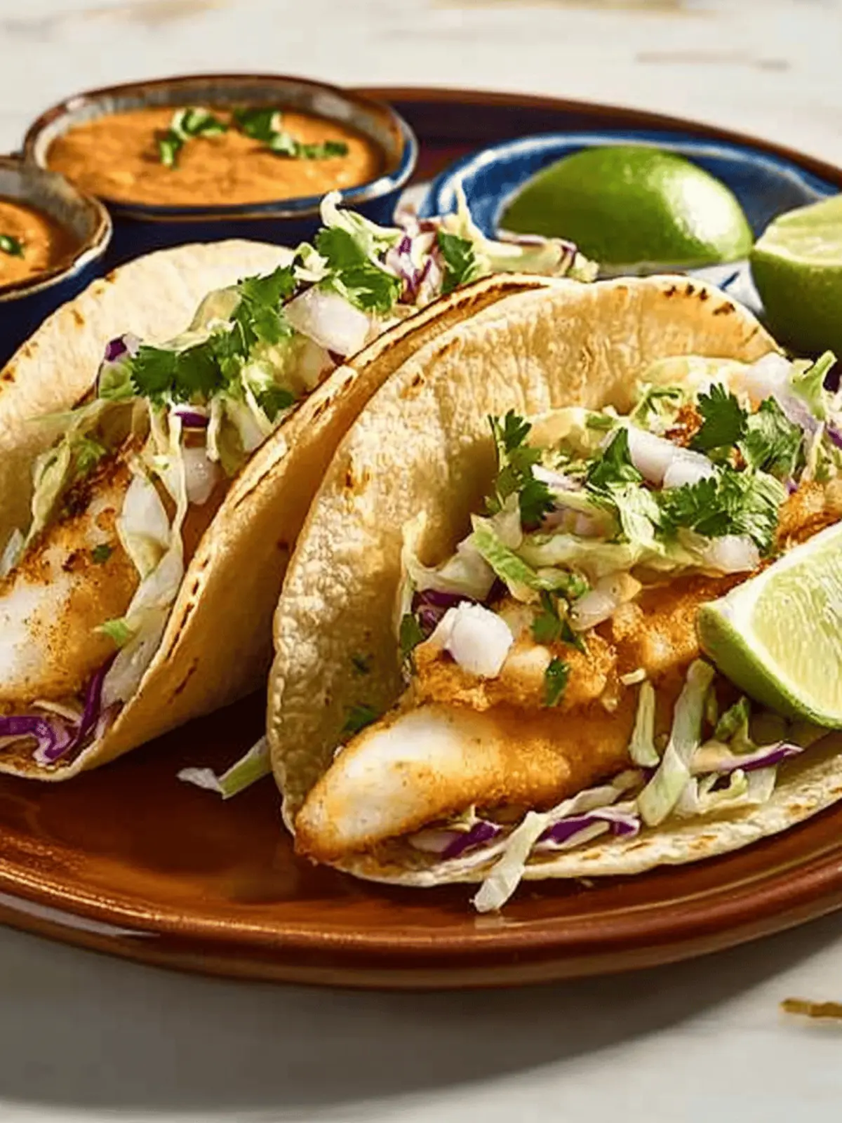 Fish Tacos with Cabbage Slaw
