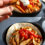 Skillet Chicken Fajitas with Rotisserie Chicken