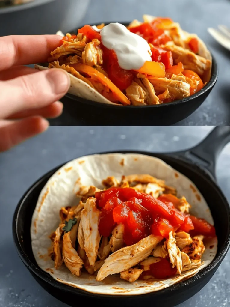 Skillet Chicken Fajitas with Rotisserie Chicken