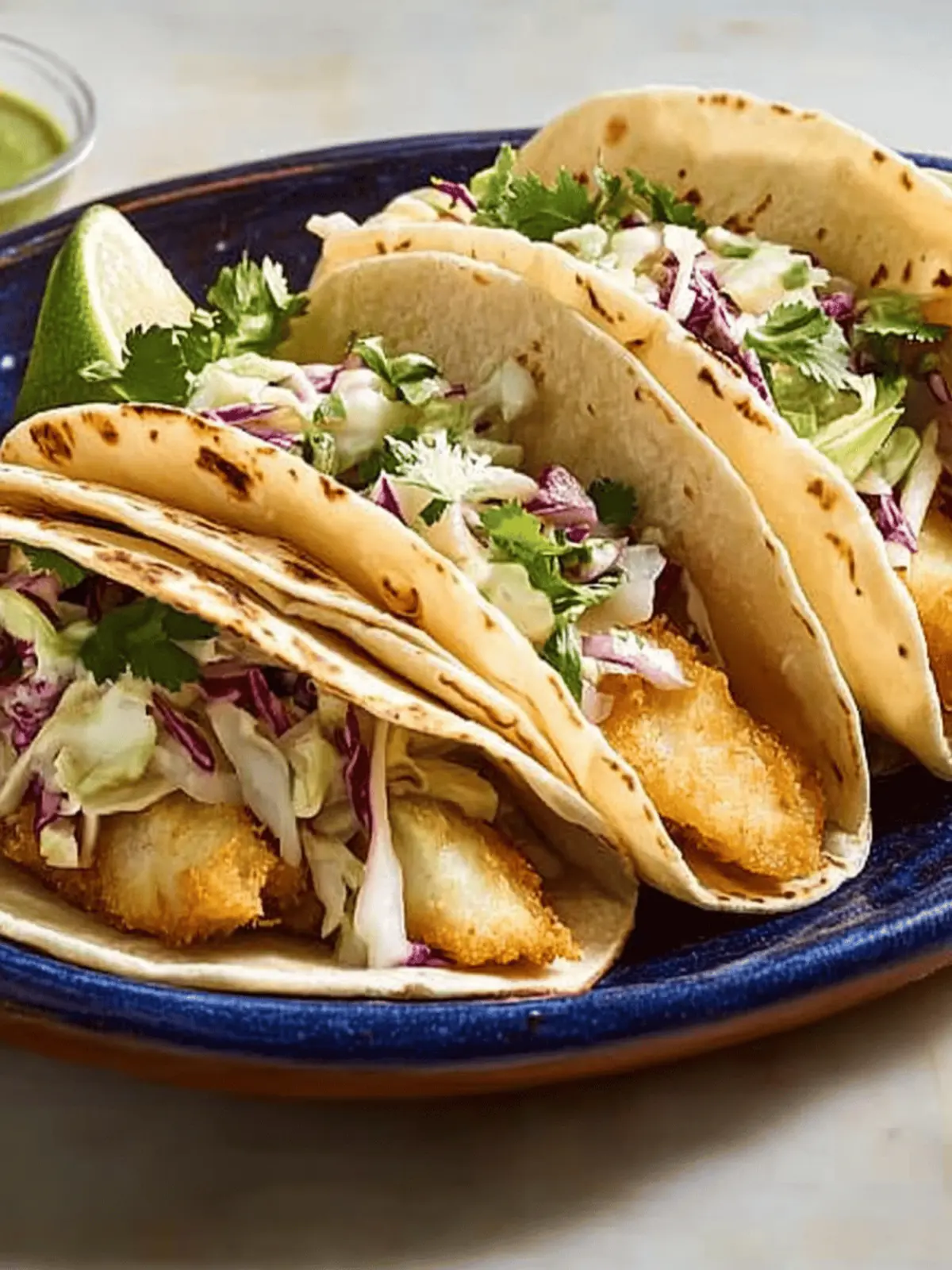 Fish Tacos with Cabbage Slaw