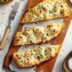 Chicken Alfredo Garlic Bread