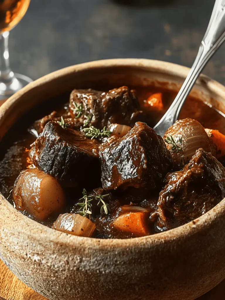 Red Wine Braised Beef Bourguignon