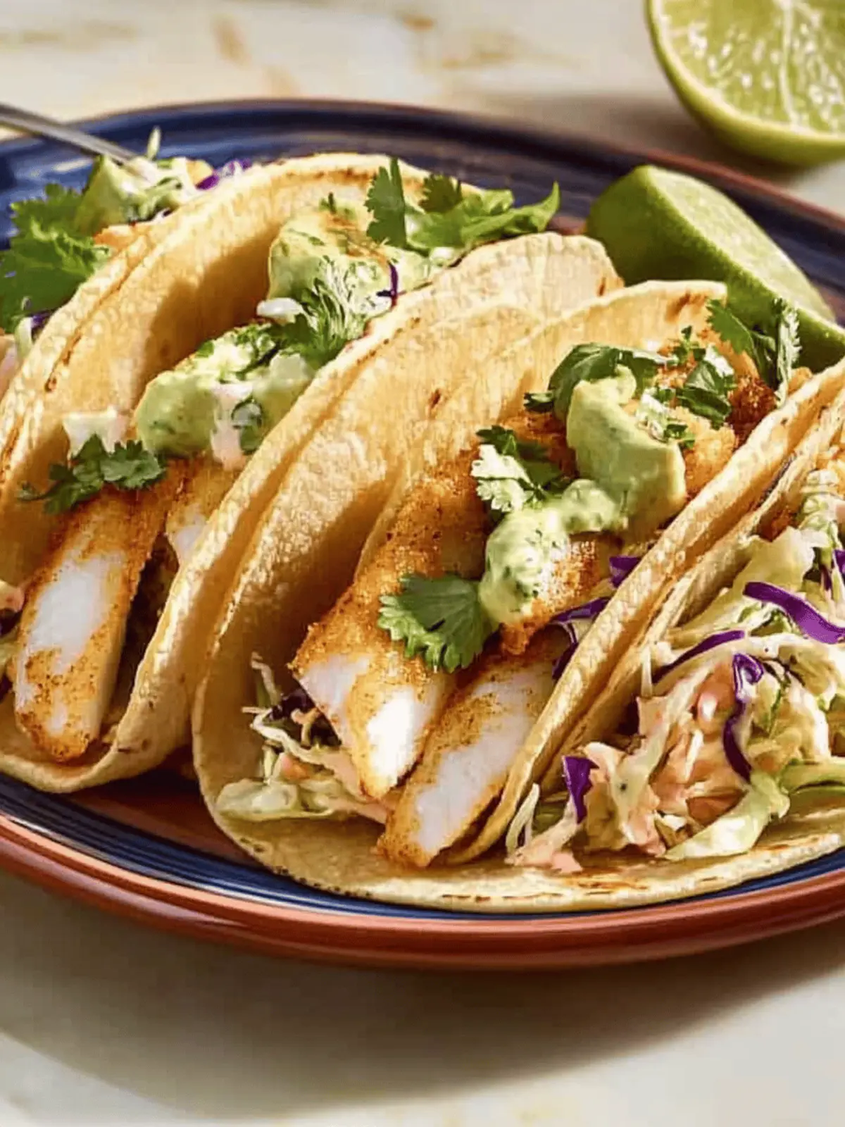 Fish Tacos with Cabbage Slaw