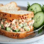 Cucumber Dill Salmon Salad Sandwich