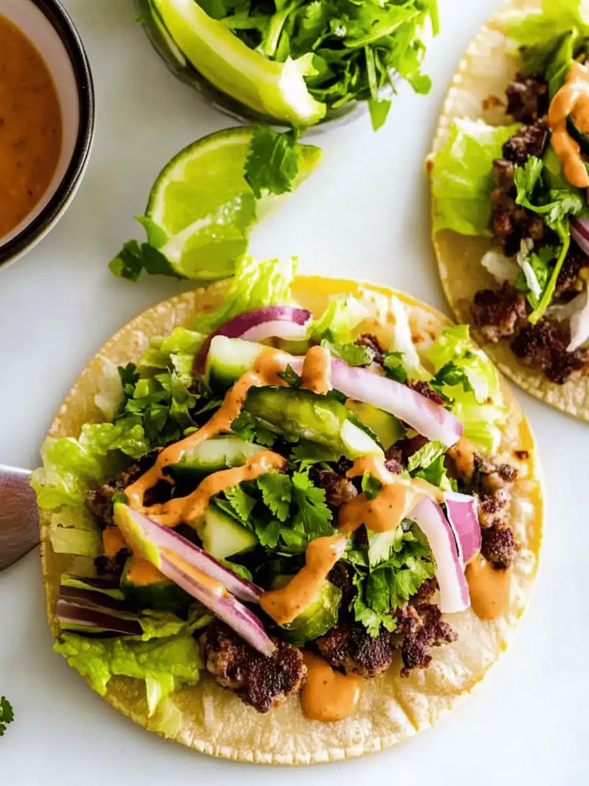Smashed Burger Tacos